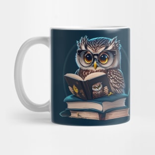 owl read a book Mug